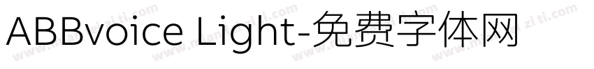 ABBvoice Light字体转换